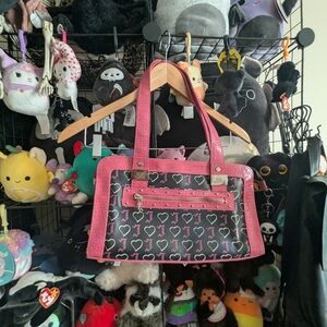 JLO by Jennifer Lopez Pink & Black Shoulder Bag